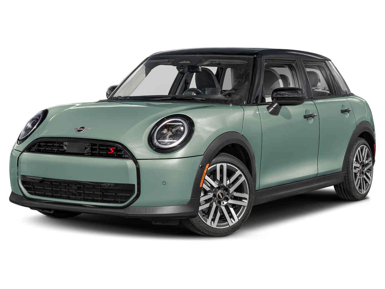 2026 MINI 4 DOOR SIGNATURE PLUS in Ocean Wave Green Metallic — front three-quarter view