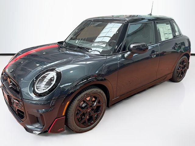 2026 MINI 4 DOOR ICONIC in Legend Grey Metallic — front three-quarter view
