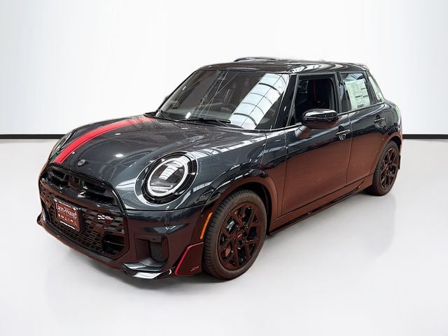2026 MINI 4 DOOR ICONIC in Legend Grey Metallic — front three-quarter view